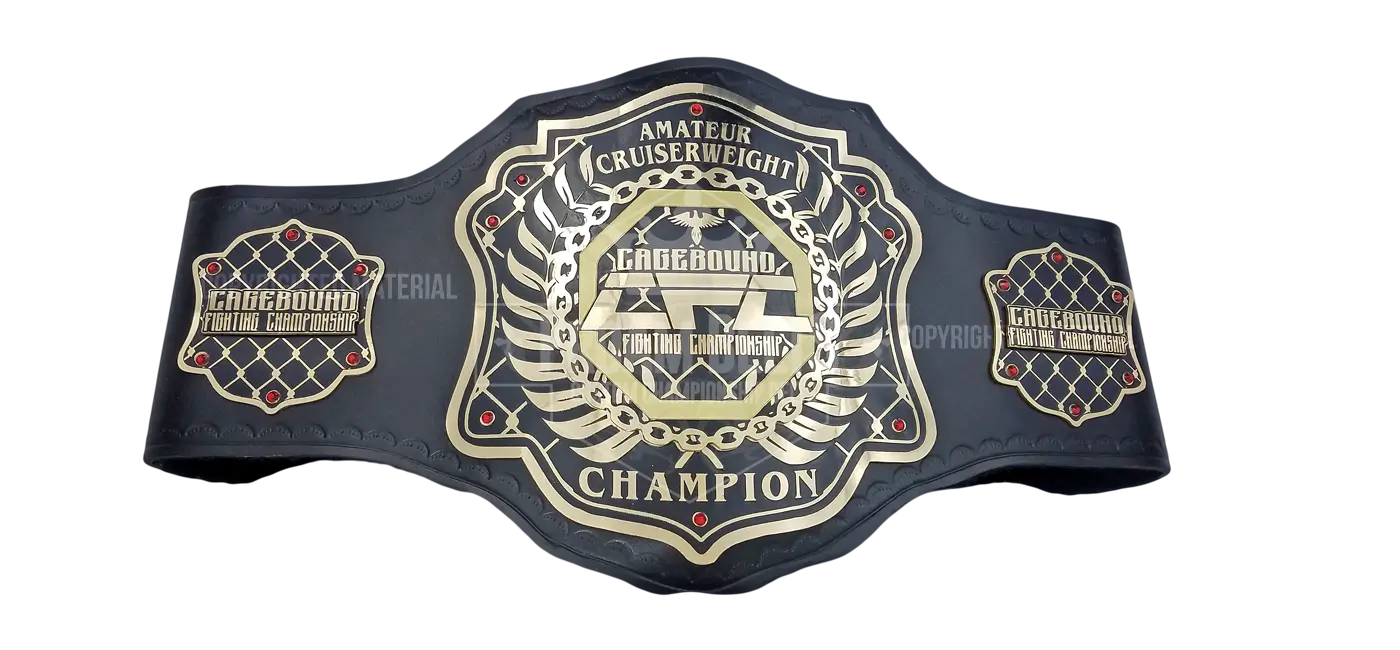 Cagebound Fighting Championship CFC Amateur Cruiserweight Champion front view