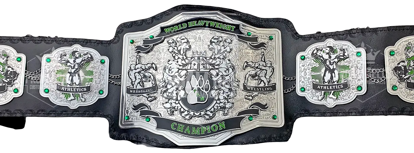 PAW World Heavyweight Champion Title Belt front view