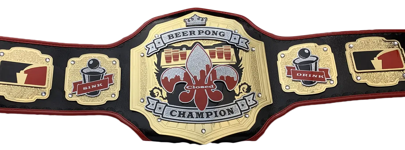 Closed Beer Pong Champion Custom Award front view