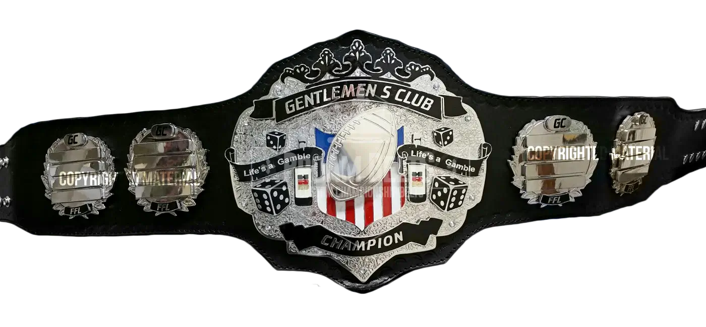 Gentlemens Club Championship Belt front view