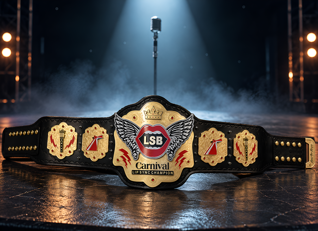Custom title lip sync battle belt award