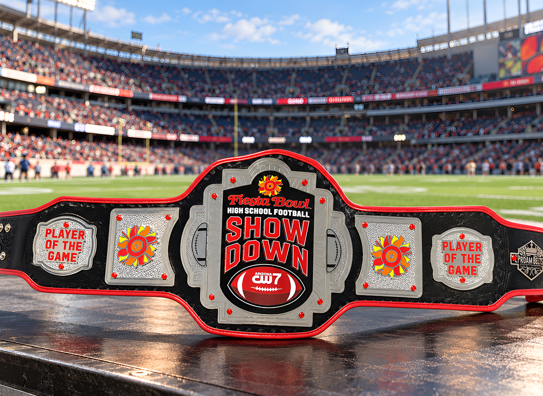 Fiesta bowl Football Player of the game Championship belt trophy award