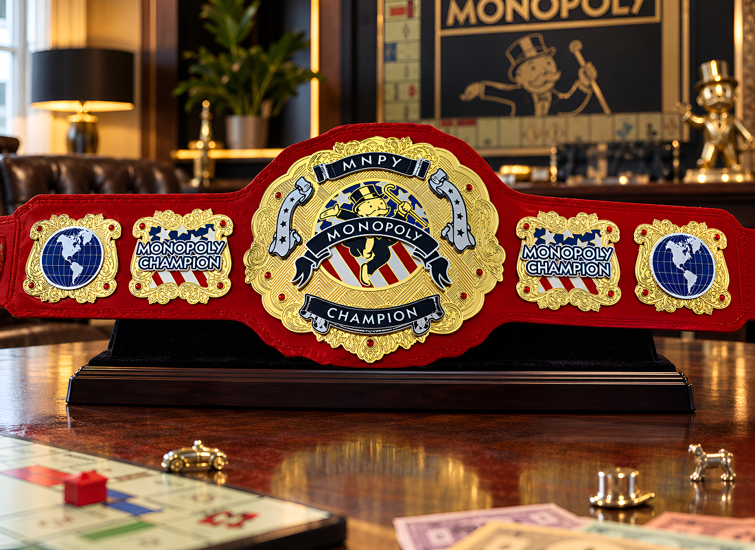 Monopoly award custom championship title belt trophy