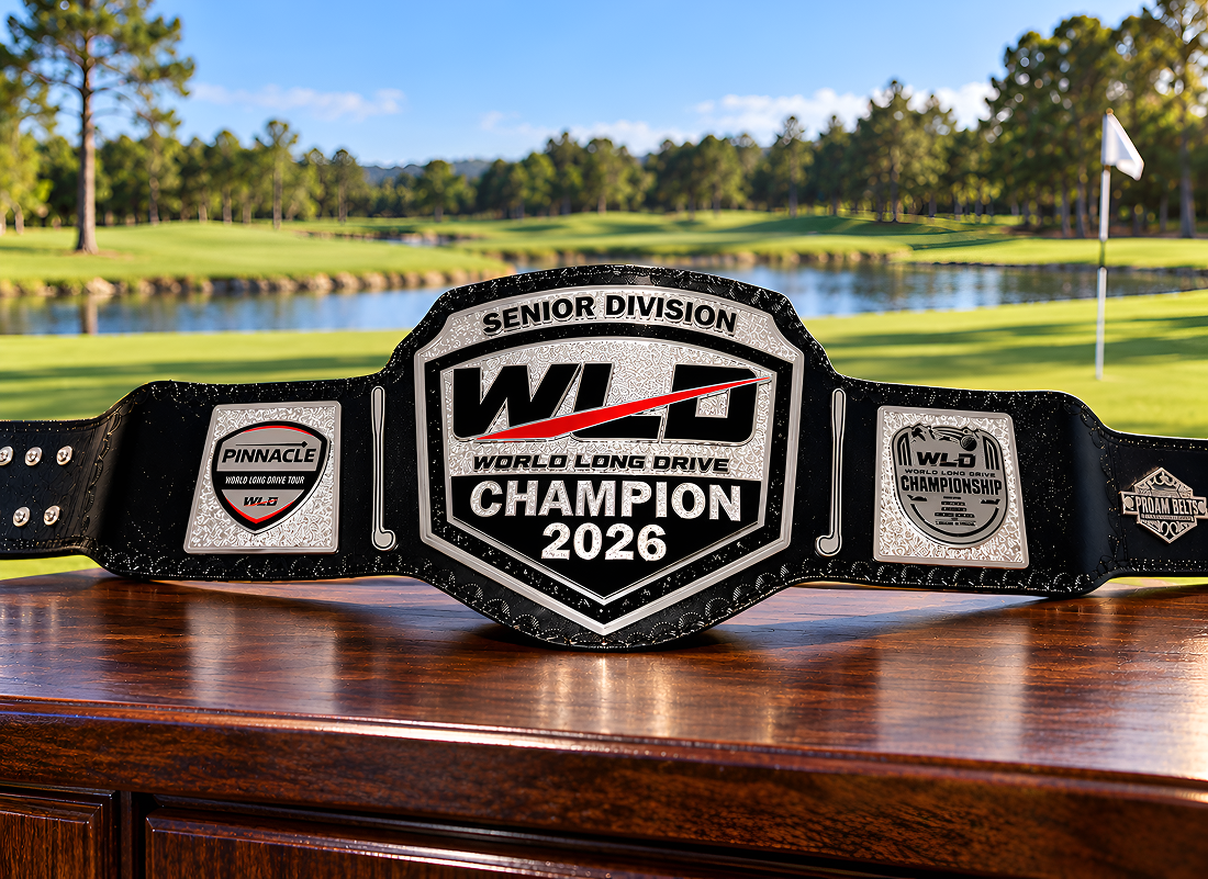 WLD world long drive golf custom award trophy belt 2026