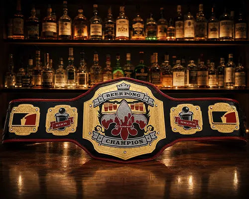 Closed Beer Pong Champion Custom Award front view