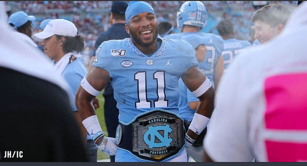 UNC football turnover belt