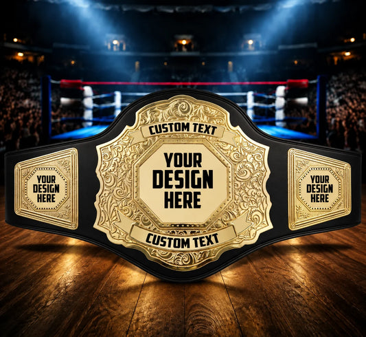 Amateur DC Gold Custom Championship Award Trophy Belt