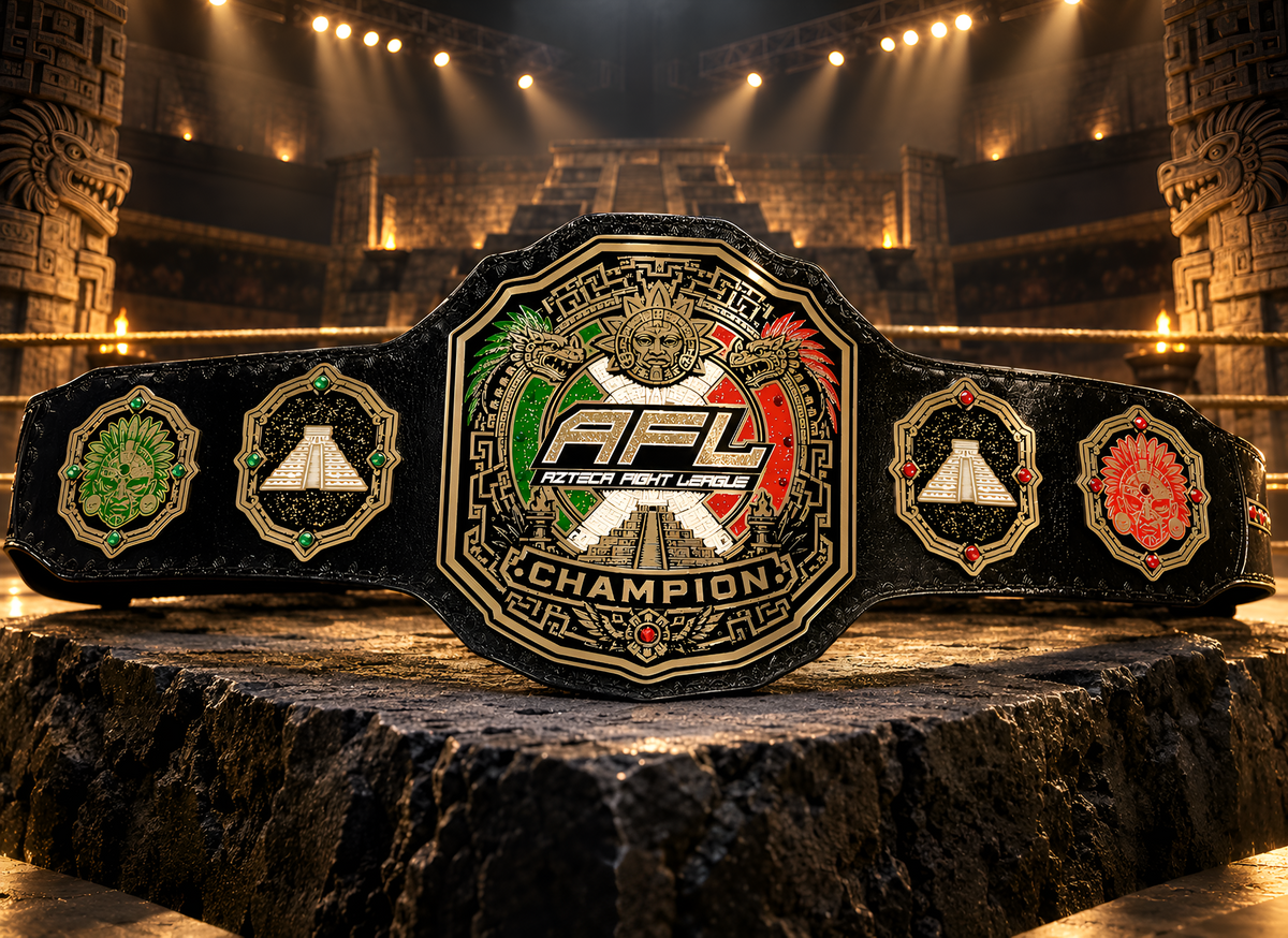 AFL azteca fight league mexico championship belt pyramid