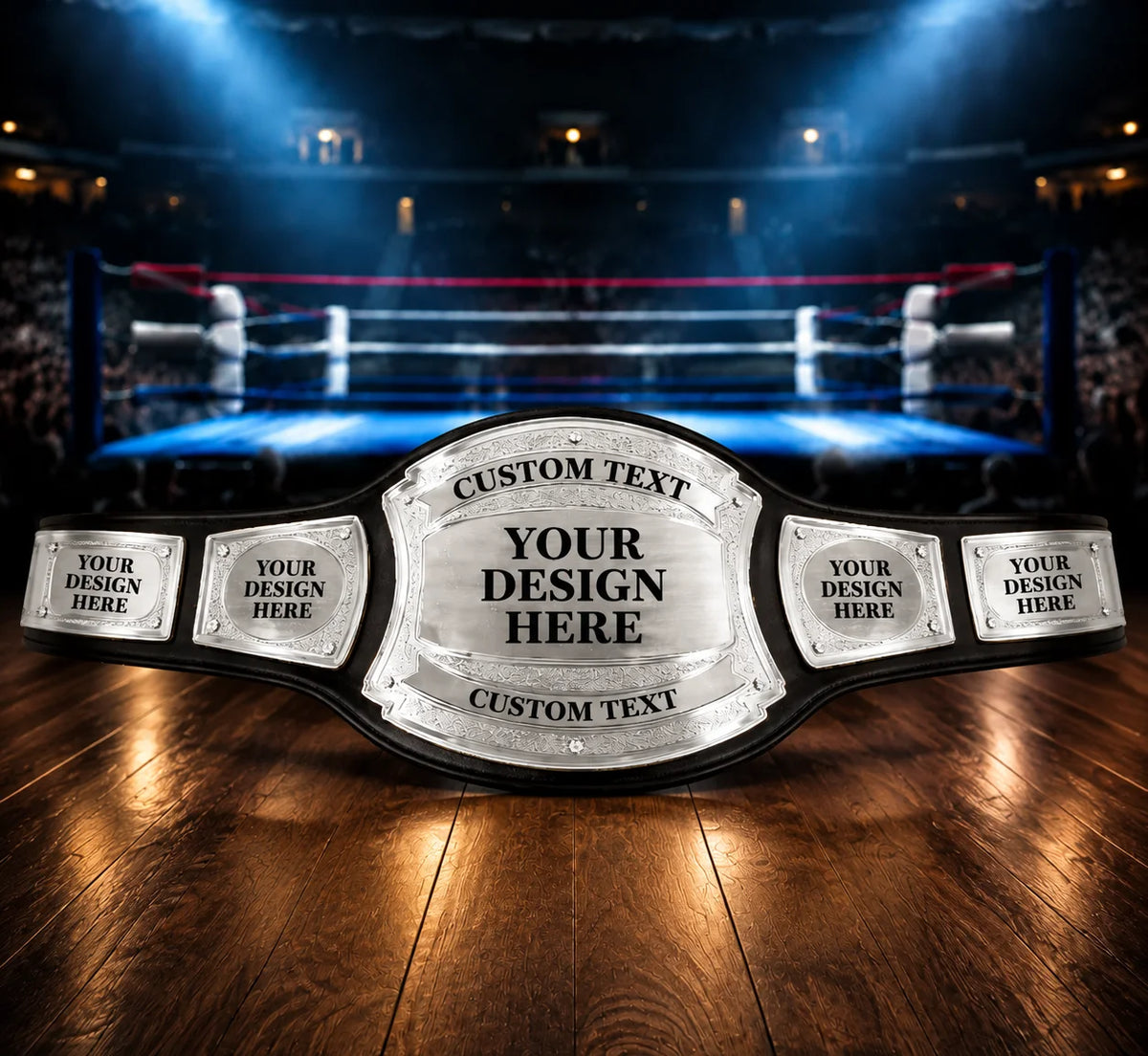 silver custom championship title big belt