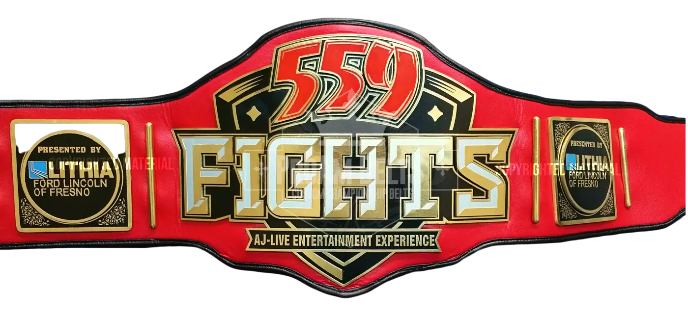 559 Fights Custom Championship Belt front view