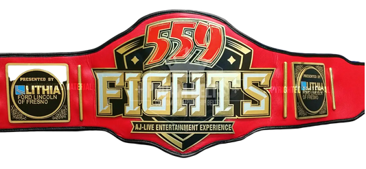 559 Fights Custom Championship Belt front view