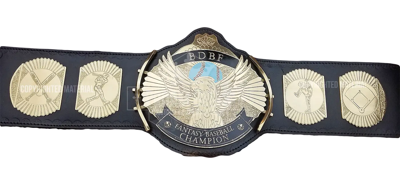 BDBF Fantasy Baseball Championship Belt front view