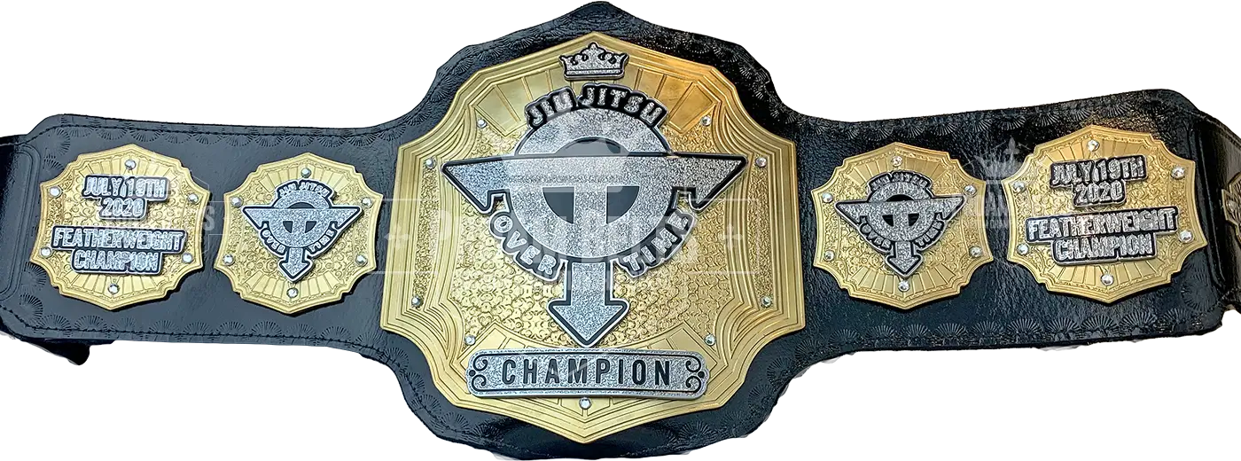 Eddie Brave Over Time Jiu Jitsu Champion Award Belt front view