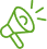 Green megaphone icon