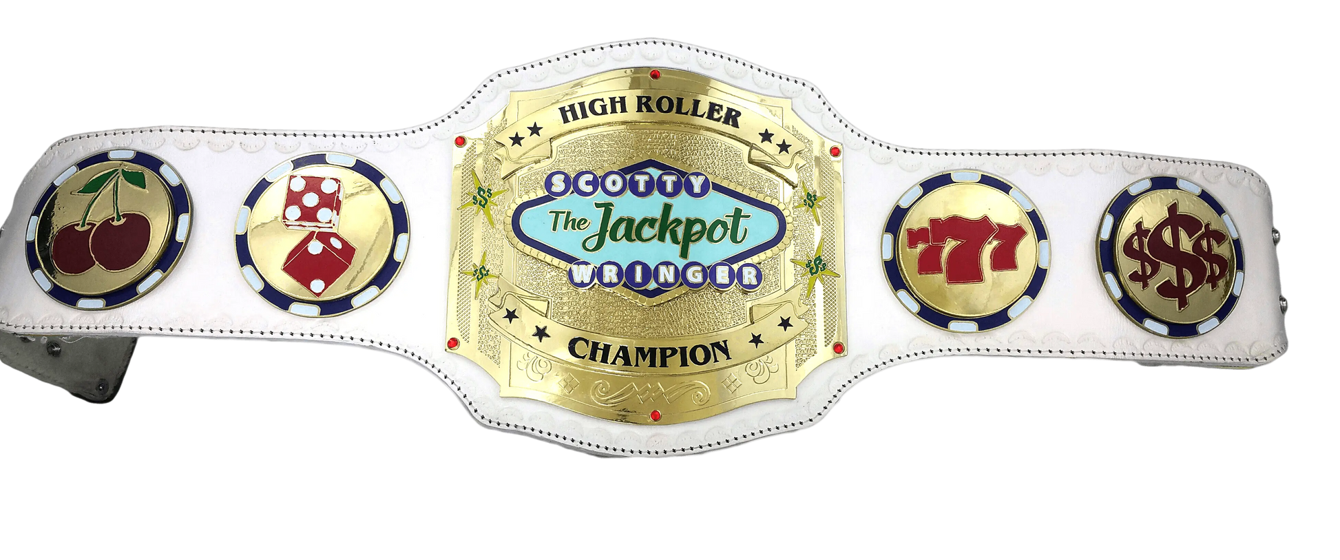 Poker Tournament Custom Championship Belt front view