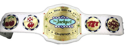 Poker Tournament Custom Championship Belt front view