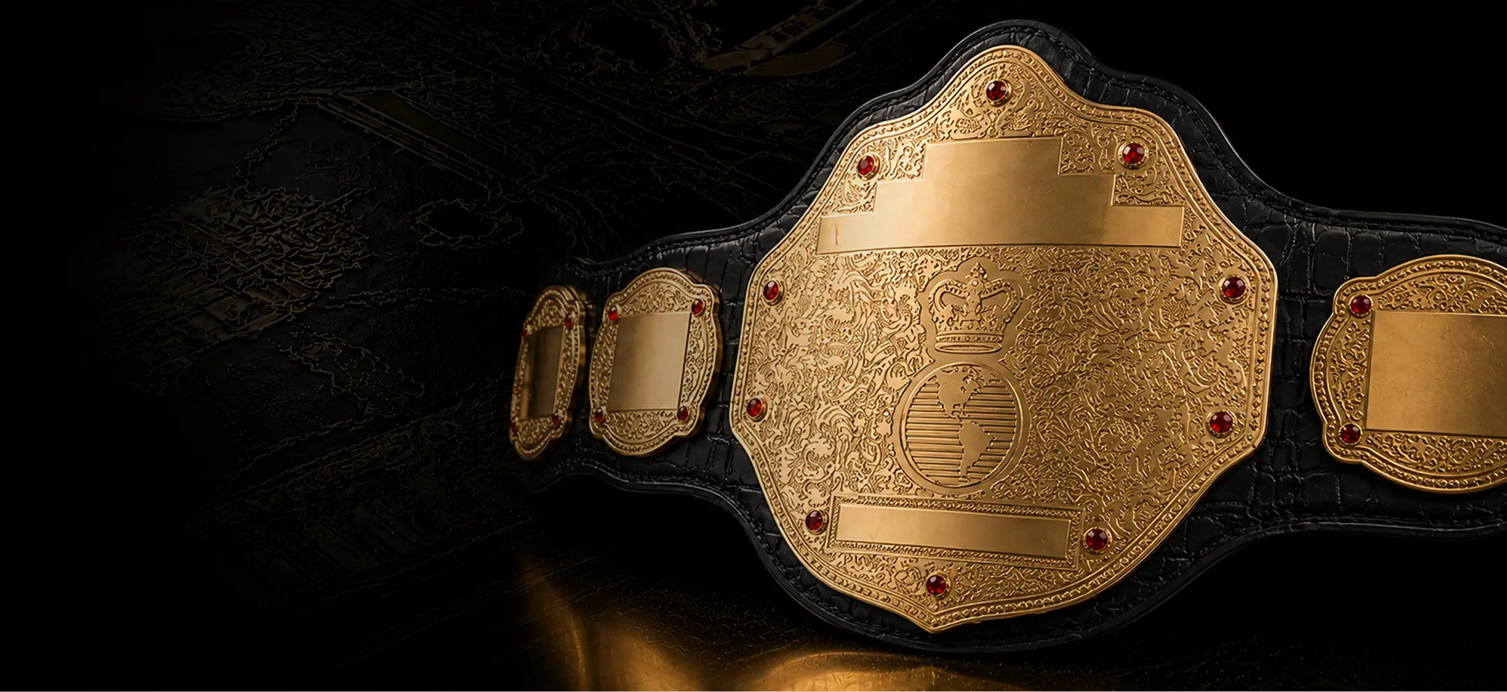 Gold football award belt