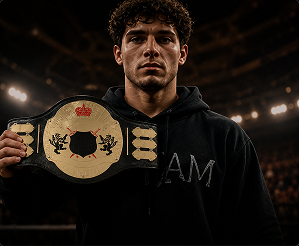 Champion with gold belt
