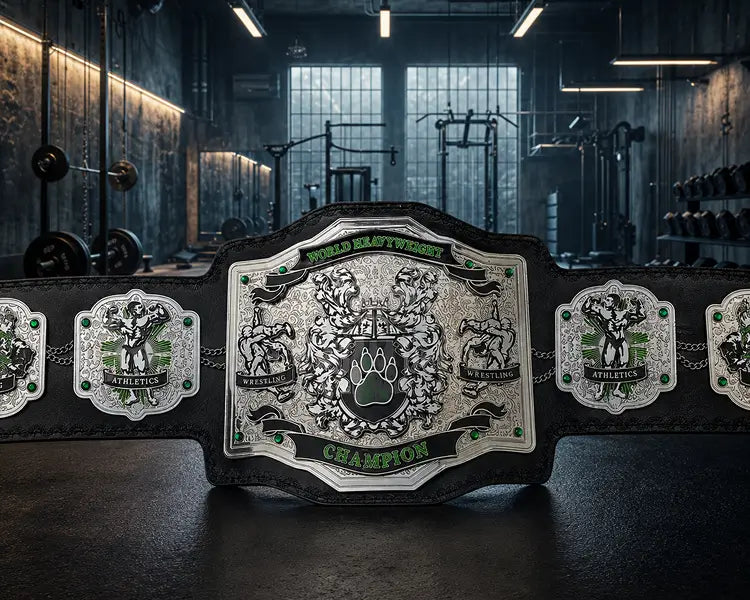 PAW World Heavyweight Champion Title Belt front view