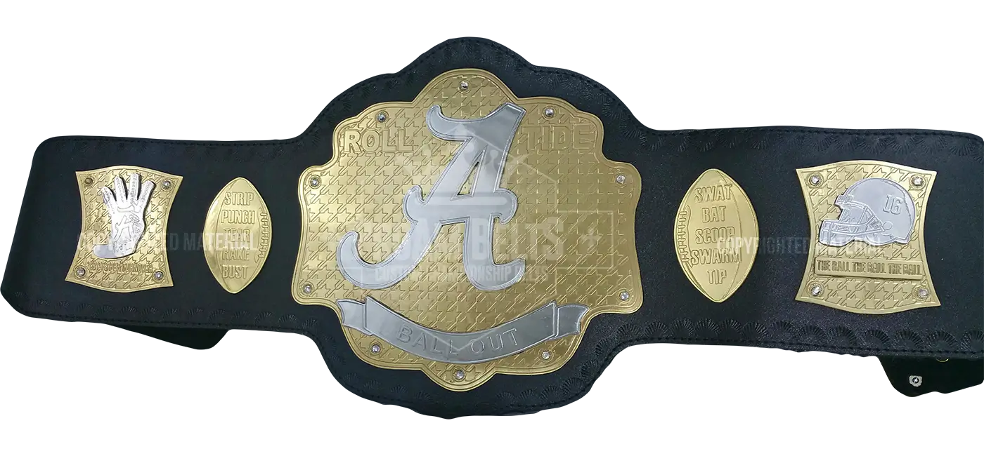 Roll Tide Ballout championship belt front view