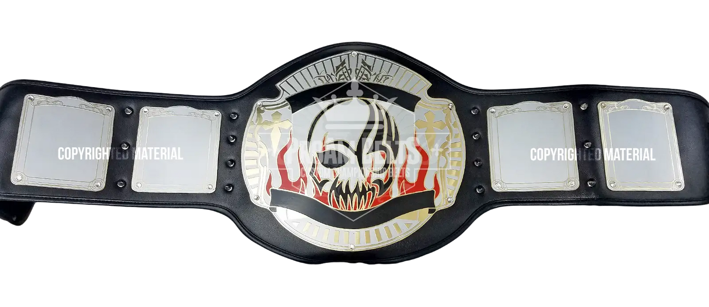 Skull Economy Championship Belt front view