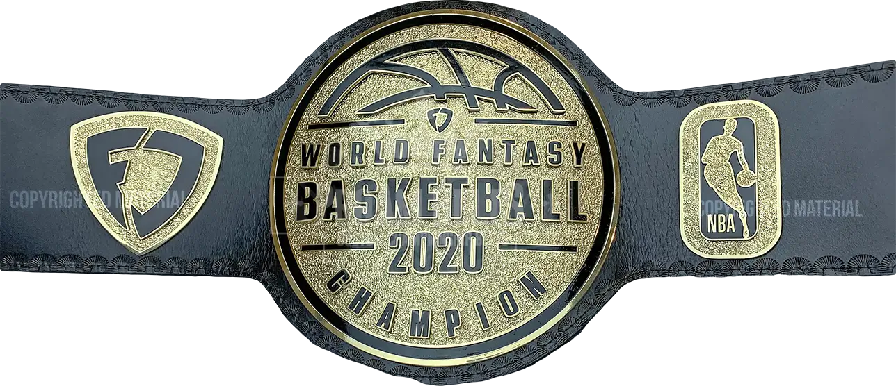 Fanduel NBA World Fantasy Basketball Champion 2020 Championship Belt front view