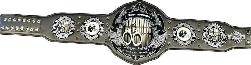 fantasy football custom silver title belt
