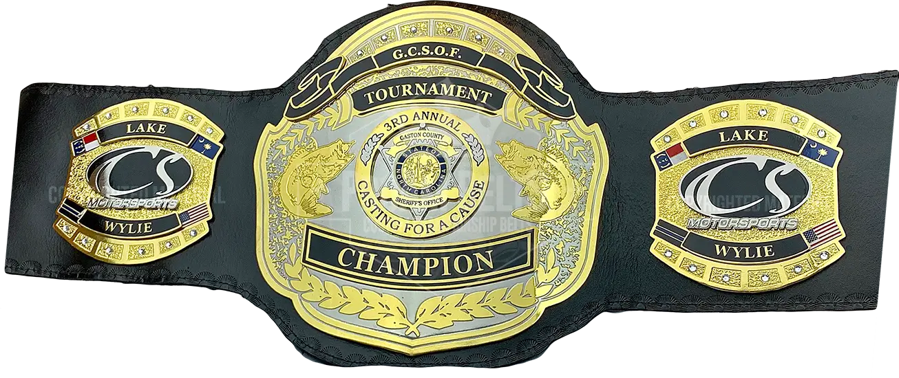 Gaston County Sheriffs Office 3rd Casting For A Cause Championship Belt front view