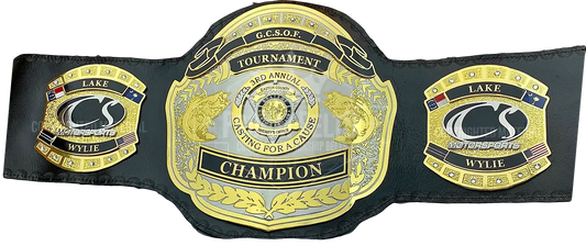 Gaston County Sheriffs Office 3rd Casting For A Cause Championship Belt front view