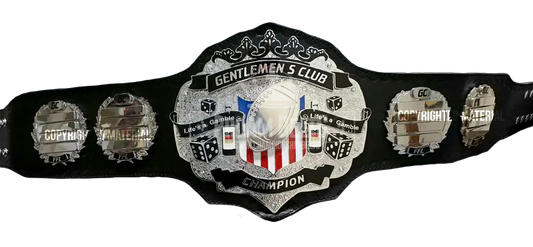 Gentlemens Club Championship Belt front view