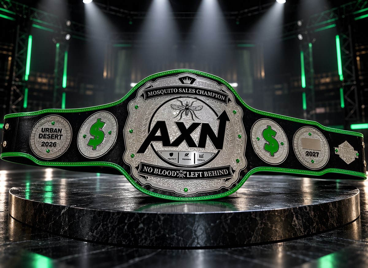 Axn mosquito award custom trophy title belt