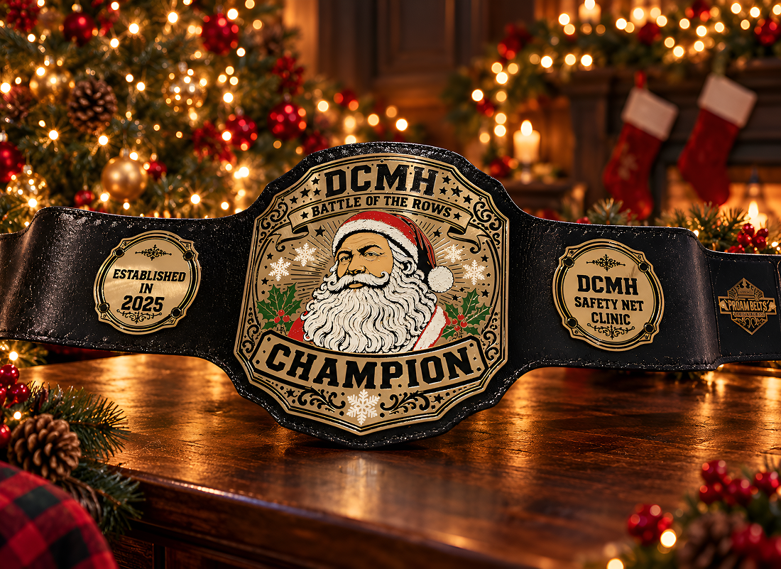 Santa safety award custom battle championship trophy belt