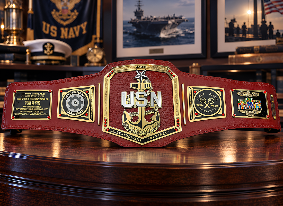 USN navy us armed forces championship belt proambelts