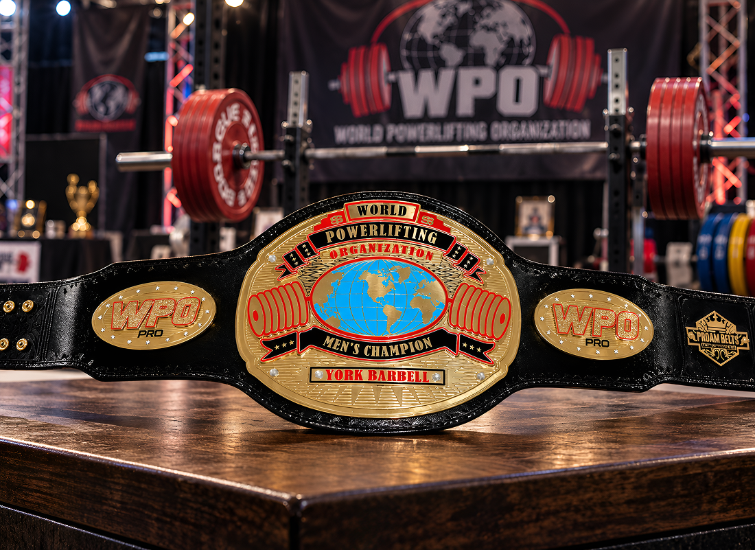 WPO world powerlifting organization championship leather belt