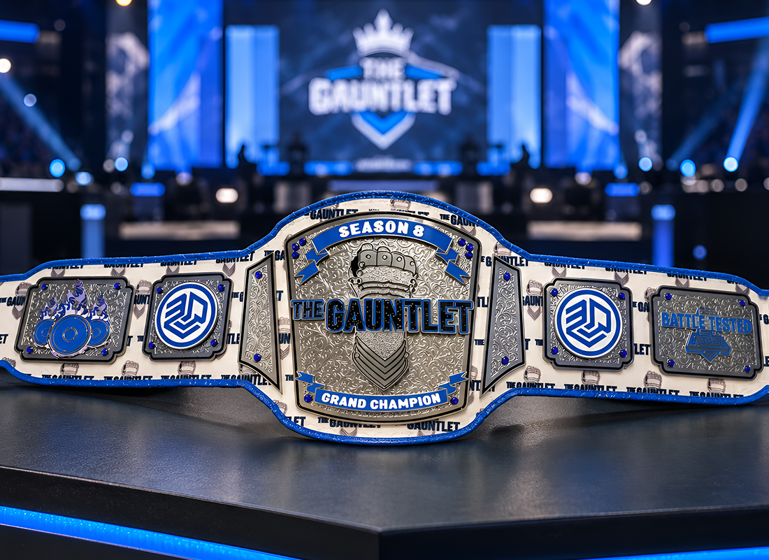 Gauntlet custom world championship printed championship belt