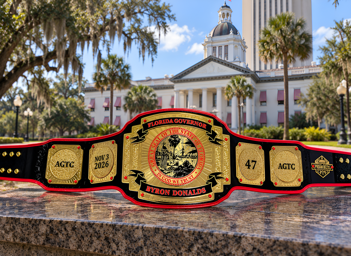 Governor award custom florida championship title belts