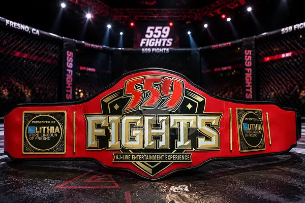 559 Fights Custom Championship Belt front view