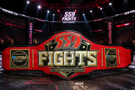 559 Fights Custom Championship Belt front view