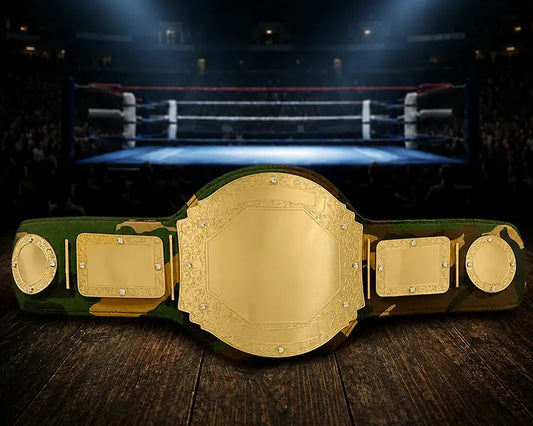 Prophet Camouflage Gold Championship Belt front view