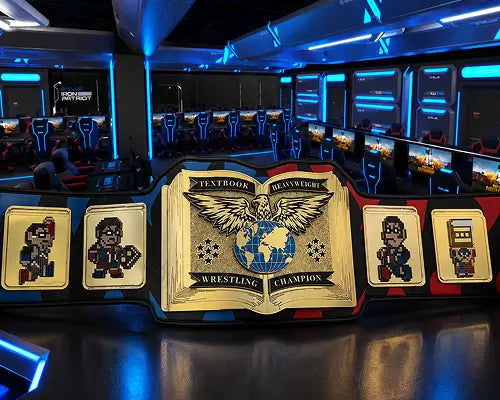 Custom Video Game Esports Wrestling Championship Title front view