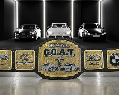 Sewell Auto Goat Championship Belt front view