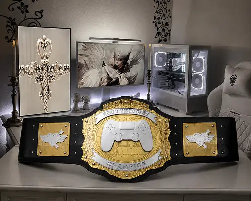 World Video Game Champion front view