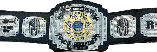 Knox County Sheriffs Unit Commander Reserve Division Championship Belt front view