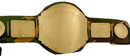 Prophet Camouflage Gold Championship Belt front view
