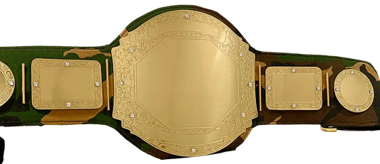 Prophet Camouflage Gold Championship Belt front view