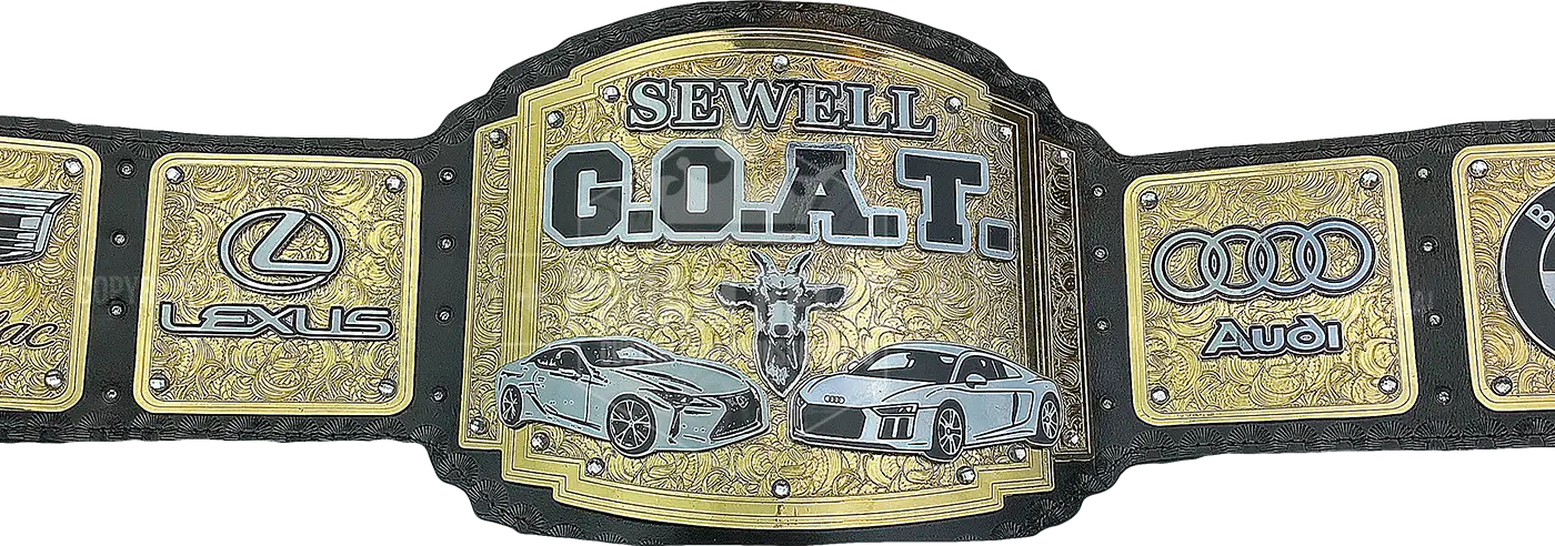 Sewell Auto Goat Championship Belt front view