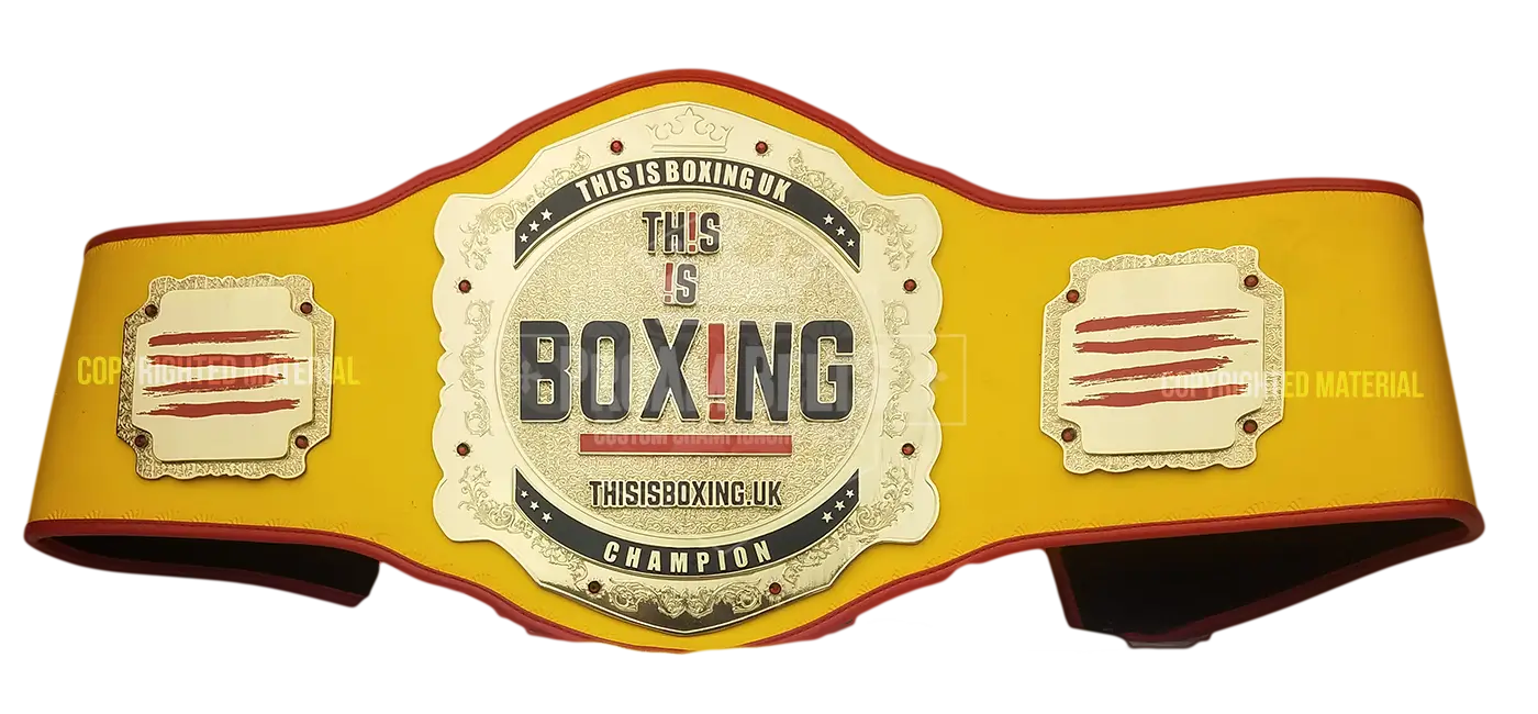 UK Boxing Championship Title Belt front view