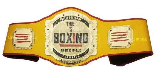 UK Boxing Championship Title Belt front view