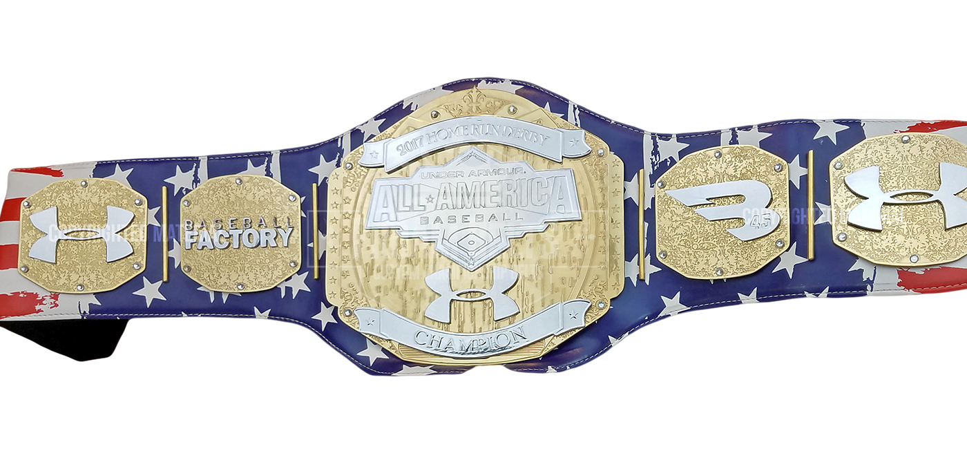 Under Armour All American Baseball 2017 All American MVP Blue Premier Custom Championship Title Belt